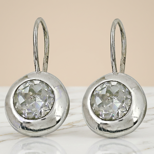 Rhodium Plated 925 <b>Sterling</b> <b>Silver</b> Hypoallergenic Hook Closure Trendy Zircon <b>Dangle</b> <b>Earrings</b> for Women Daily Wear Gift - Product Image 3