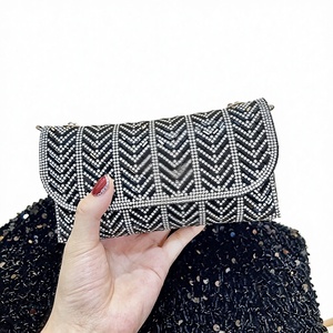 New Cross-border PU Rhinestone Magnetic Buckle Evening Party <b>Clutch</b> Bag Tanjing - Product Image 1