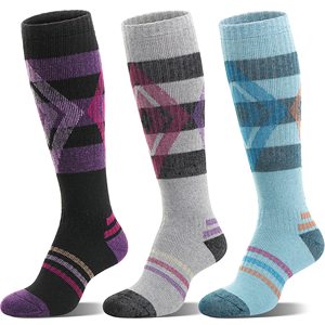 Merino <b>Wool</b> Ski <b>Socks</b> for Womens Mens Thermal Winter Warm Thick Knee High <b>Socks</b> for Skiing Snowboarding - Product Image 2