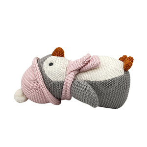 Pinguino in peluche di Natale personalizzato lavorato a maglia con sciarpa staccabile-100% in cotone biologico primo imbottitura regalo e calza - Product Image 4