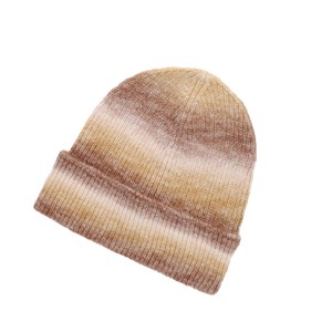 Knitted Beanie Gradient Colors Acrylic Fiber Warm Windproof Foldable Women's <b>Hat</b> Autumn <b>Winter</b> Style - Product Image 4