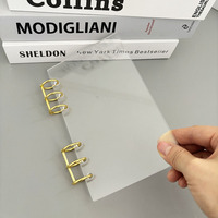 Reliure A6 en acrylique transparent, couverture amovible, créez votre propre carnet pour le bricolage