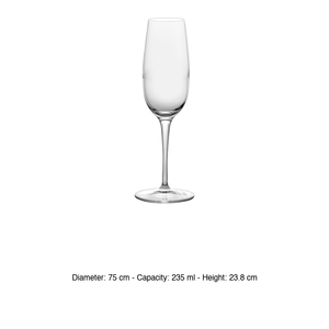 Verre à dégustation Luigi Bormioli Crescendo Flute 23,5 cl Verre cristallin H 23,8 cm Ø 7 cm - Product Image 3