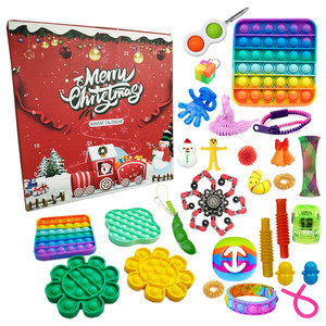 FT71 Hot Sale Surprises Christmas Countdown <b>Fidget</b> Toys for Teen Boys and Girls Party Favors Gifts Advent Calendar Boxes - Product Image 1