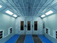 Cabine de pulvérisation de luxe Salle de peinture pour voiture Chauffage électrique/diesel Cabine de peinture pour voiture Cabine de pulvérisation et de cuisson pour carrosserie