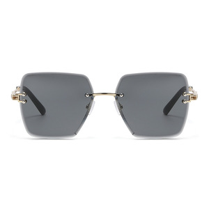 Lunettes de soleil de luxe unisexe sans monture 2025 – Tendance, polarisées UV400, confortables, avec logo personnalisé, élégantes et stylées, accessoire de <span class=keywords><strong>plage</strong></span> - Product Image 3