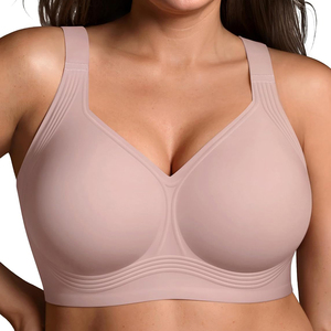 Sujetadores inalámbricos de gel ultrafinos para mujer, tallas grandes, con soporte, sin costuras, cobertura total, push-up, cómodos, sin aros, tipo camiseta - Product Image 1