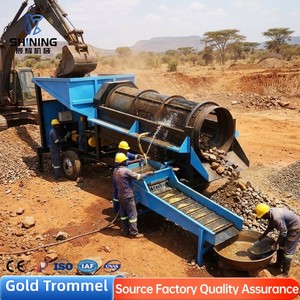 Trommel de séparation gravitaire River Gold 30-50t/h avec système de circulation d'eau pour l'extraction d'or alluvionnaire en Afrique - Product Image 1