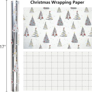 Colored aluminum coated <b>Christmas</b> gift <b>wrapping</b> <b>paper</b> with white <b>Christmas</b> tree pattern multiple colors available for selection - Product Image 6
