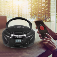 Mini lecteur CD portable haute fidélité AM FM à chargement par le haut, compatible avec haut-parleur intégré, lecteur MP3, affichage radio FM, boombox CD