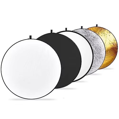 PULUZ 80cm 5 in 1 Silver / Translucent / Gold / White / Black Folding Collapsible Photo Studio Background Reflector Board