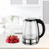 Ketel Air Listrik Stainless Steel Berkualitas 1.8L, Teko Listrik Termos untuk Merebus Air, Ketel Kaca Listrik