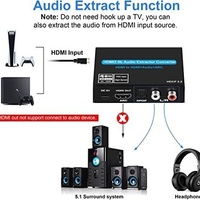 Conmutador de Audio HDMI2.0, Conversor de Audio con Decodificador ARCHDCP2.2, Fibra Óptica, 4K120HZ, Modelo OZV8-2