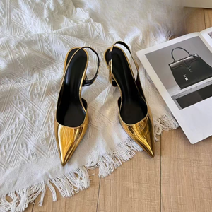 Zapatos de Tacón Alto para Mujer, Diseño Retro, Versátiles, Cómodos, de Cuero, con Punta en Pico, Suaves y Transpirables para Primavera y Otoño - Product Image 6