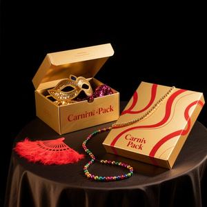 Caja de Embalaje de Cartón Magnético de Alta Gama, Materiales Reciclados, para Disfraces de Fiesta de Navidad, Forro de Esponja, Calcetines, Espectáculo - Product Image 3