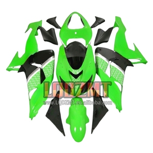 Cuerpo de inyección para <span class=keywords><strong>KAWASAKI</strong></span> NINJA <span class=keywords><strong>ZX</strong></span> <span class=keywords><strong>10</strong></span> <span class=keywords><strong>R</strong></span> 10R 1000 CC ZX10R 06 07 51LQ.11 ZX1000 2006 <span class=keywords><strong>2007</strong></span> Kit de carenado OEM Verde Negro - Product Image 1