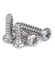 Vis autotaraudeuses à tête cruciforme en acier au carbone, métriques, haute résistance, plaquées zinc noir, petites, à tête ronde Phillips