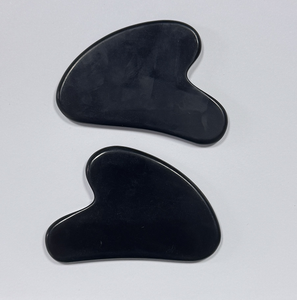 Black Xiuyan Jade Natural Stone Gua Sha <b>Massage</b> Facial <b>Tool</b> Smooth Surface - Product Image 1