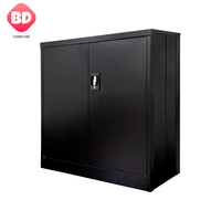 Armoire de rangement pliante en métal à 2 étagères avec roulettes, armoire pliable grand espace pour bureau à domicile petite armoire d'archives