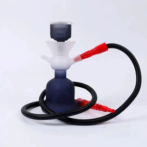 Exquisito Set de Shisha de Vidrio Moderno con Técnica Esmerilada, Duradero, Ecológico, <span class=keywords><strong>2</strong></span> Mangueras, Embalaje en Caja de Regalo, Soplado a <span class=keywords><strong>Mano</strong></span> - Product Image 1