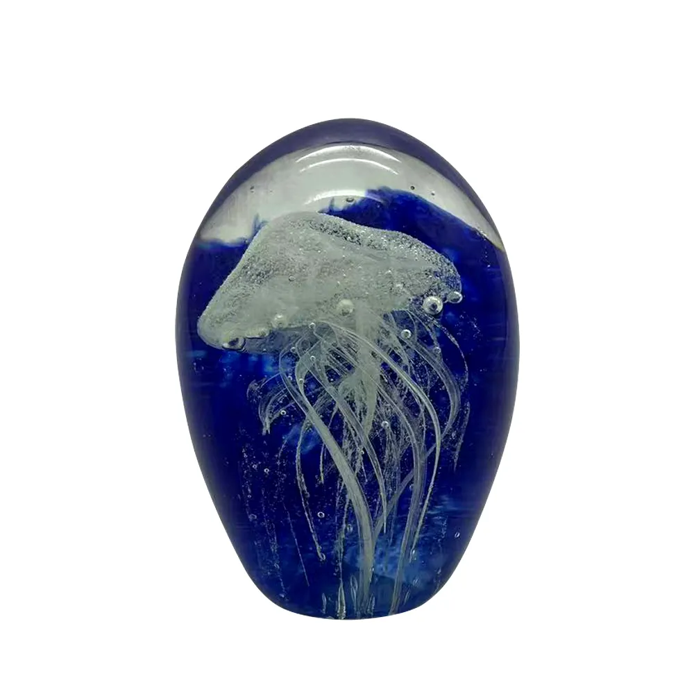 color changing Luminous decorating murano glass jellyfish glow in dark for home decoration