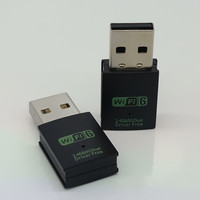 Mini adaptateur USB sans fil AC600 2,4 GHz 5,8 GHz double bande, carte réseau externe pour ordinateur portable, dongle Wi-Fi