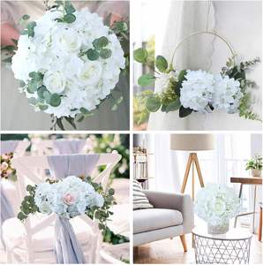Wedding White Silk Rose <b>Flowers</b> Handmade <b>Artificial</b> <b>Flowers</b> for Chinese New Year - Product Image 3