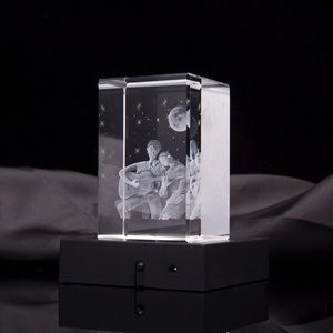 Hbl hình khắc khối với cơ sở/Pha lê <span class=keywords><strong>Cube</strong></span>/crstal blacnk ánh sáng thủy tinh Led pha lê <span class=keywords><strong>3D</strong></span> <span class=keywords><strong>laser</strong></span> cho ngày Valentine - Product Image 4