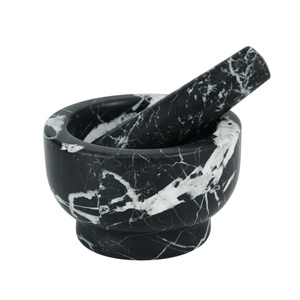 Juego de mortero y Maja de granito Cuenco de guacamole <span class=keywords><strong>Molcajete</strong></span> Molinillo de <span class=keywords><strong>piedra</strong></span> natural para especias, condimentos, pastas, Pestos y guacamole - Product Image 6
