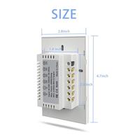 Interrupteur mural tactile intelligent Hooanke 2 Gang, compatible Tuya Smart Life et commande vocale Alexa, certifié ETL, personnalisation prise en charge, livraison directe usine.