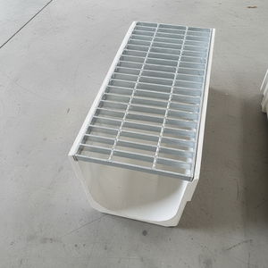 Grille de drainage en acier pour extérieur, résistante à la corrosion, en résine, pour moule à béton, drain en U, couvercle de tranchée personnalisé, pour allée - Product Image 1