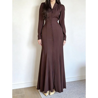 Robe musulmane Habaya Dubaï pour femmes, grande taille, en satin, avec logo personnalisé, tendance