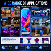 Écran LED innovant P2.5 pour canettes de bière, affichage à 360 degrés, écran LED pour canettes de soda avec protection GOB pour la publicité en boîte de nuit et bar, HD
