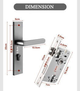 <span class=keywords><strong>ECREW</strong></span> Puertas Modernas de Madera Grises con Cerradura, Manijas de Alta Calidad, Manija de Palanca con Cerradura para Hogar y Oficina - Product Image 3