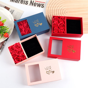 Valentine's Day Recycled Materials Jewelry <b>Box</b> Rose <b>Gift</b> <b>Box</b> Self Erecting <b>for</b> <b>Rings</b> Pendants and Bangles <b>for</b> <b>Gift</b>-Giving - Product Image 3