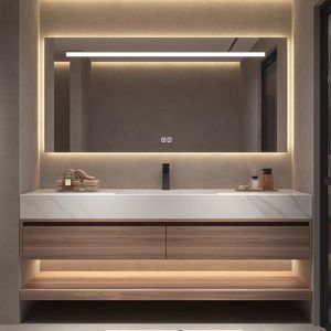 Meuble de salle de bain moderne et minimaliste avec lavabo intelligent intégré - Product Image 4