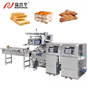 Brood Toast Burger Fabriek Volautomatische Kussenstroom Verpakkingsmachine