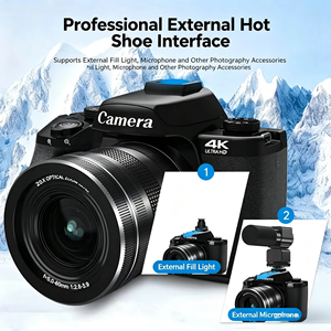 Cámara 4K sin Espejo con Zoom Óptico de 20X y Pantalla Táctil para Viajes y Fotografía - Product Image 2