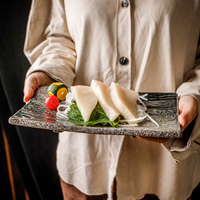 Vaisselle en céramique pour la cuisine japonaise, assiette de service en grès pour bar à sushis