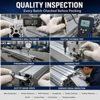 Perfil de Aluminio 6063 con Ranura en T Personalizado para Brazo Robótico y Vehículo Guiado Automatizado