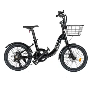 จักรยานไฟฟ้าแบบพกพา20 E Bike,250W Cruiser Road ช่วยไฟฟ้ารถจักรยานในเมืองแบตเตอรี่ลิเธียมจักรยานไฟฟ้า Ce อลูมิเนียมอัลลอยไม่มีแปรงถ่าน