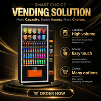 Distributeur automatique combiné AFEN entièrement automatique, acceptant les paiements en espèces, par carte et par QR code, pour la vente de nourriture et de boissons à usage commercial