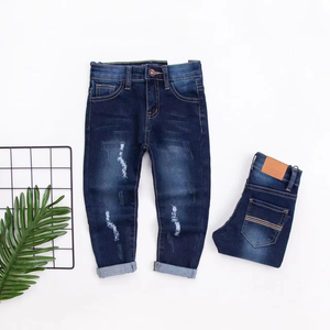 Toptan Fiyatlı Bebek Giysileri Yırtık Yıkanmış Kot Pantolonlar 6-36 Ay Bebekler İçin Günlük Stil Spandeks Erkek Bebek Kot Pantolonu - Product Image 1