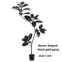 Taille personnalisée chaude 1.6m plantes en pot de figuier en caoutchouc artificiel véritable tronc simulé arbre décoration intérieure et extérieure