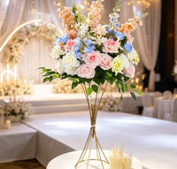 Boule de fleurs artificielles en plastique coloré, ornement floral moderne pour mariage, remise de diplôme, décoration intérieure, imperméable, longue durée