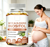 Capsules de Myo & D-Chiro Inositol, Soutien Hormonal et Ovarien, Complément Alimentaire Végétalien pour Femmes, Marque Privée OEM