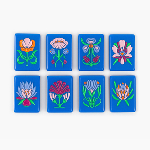 Juego de Mahjong Personalizado de 160/166 Piezas Pintadas a Mano, Serie Botánica de Jardín, Fichas de Mahjong Acrílicas Transparentes - Product Image 2