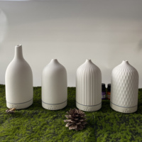 Gride Design – diffuseur d'huiles essentielles en céramique, diffuseur d'aromathérapie à ultrasons avec minuteries et veilleuses
