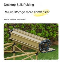 Outdoor-Klapptisch aus Kohlenstoffstahl, Eierrollentisch, tragbarer Verkaufsstand-Aufbau, Campingtisch-Stuhl-Set, Picknickstuhl, Gartenmöbel