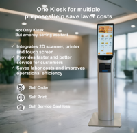 Kiosque de libre-service ATP 19 pouces, Intel Core i5, 8 Go de RAM, 64 Go de stockage, SDK, sur pied, écran tactile 10 points, paiement par scan